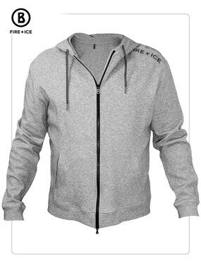 Bogner Fire and Ice Men's Gray Zip Hoodie (size L)